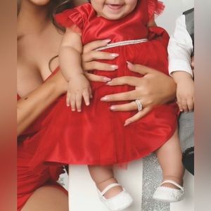 Christmas Photoshoot Red Baby Christmas Dress Baby Holiday